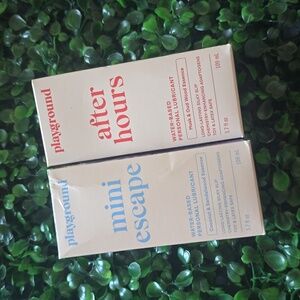 New in Box Playground Set of 2 Water-Based Lubricant Mini Escape and After Hours